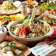 本格ベトナム料理が充実！パーティコースは3,500円～