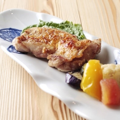 厚真鶏の塩焼き　柚子胡椒で