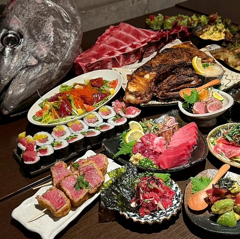【各種宴会に◎】希少部位！ビッグなカマ！生本まぐろ堪能!!飲放付コース6,000円～☆
