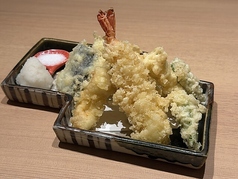 大海老と穴子の天ぷら盛り合わせ