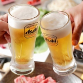 焼肉にはかかせないビールを片手に乾杯♪