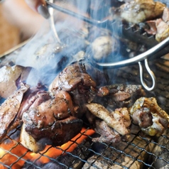 名物！大山鶏の炭火ざる焼き