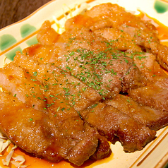 アグー豚ステーキ　にんにく醤油