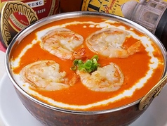 プラウンマカニ　Prawn Makhani/ほうれん草海老　Sag Prawn