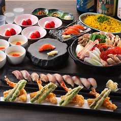 北海寿司と天ぷら すし山 新宿のコース写真