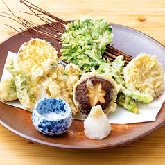 季節野菜の天布羅盛り合わせ