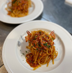 【お得なディナーセット】渡り蟹のリングイネ