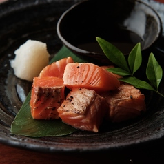 とろサーモンの炙り~オリジナル藻塩ぽん酢で~