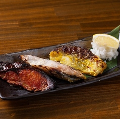 自慢の漬け焼き魚盛り合わせ 3点盛り
