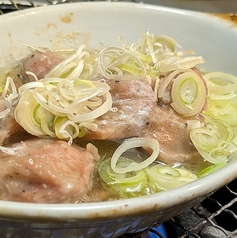砂ズリと白ネギのオイル煮