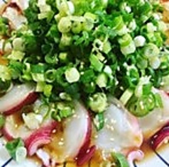 タコの葱まみれ