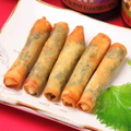 料理メニュー写真&nbsp;大葉エビ春巻き(5本)