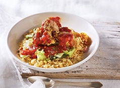 から揚げのチリトマピラフ