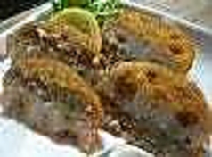 レンコンの肉詰め揚げ