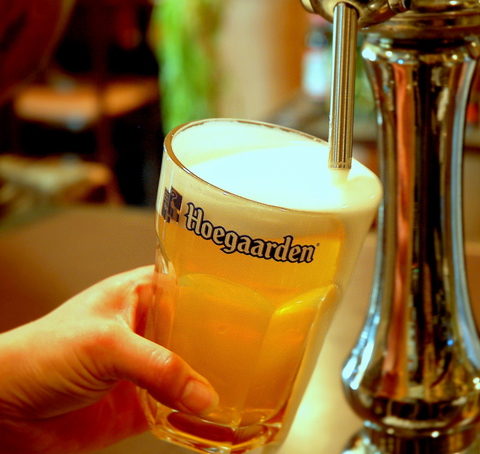 人気のベルギービール　ヒューガルデンホワイト