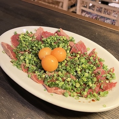 新鮮牛ハツの肉にく葱パッチョ