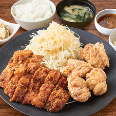 チキン・チキン定食(唐揚げ4個・チキンカツ)
