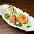 料理メニュー写真&nbsp;お造り3点盛り合わせ