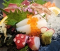 料理メニュー写真&nbsp;名物 海家の刺身３種盛り