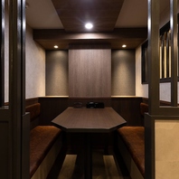 落ち着ける個室席