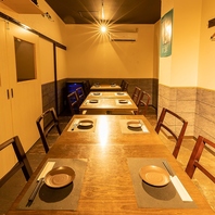 落ち着いた空間で、ゆっくり楽しめるご宴会を。