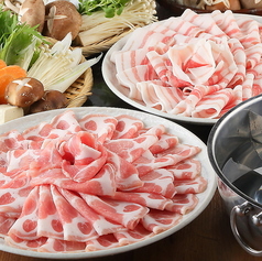 【90分食べ飲み放題】しゃぶしゃぶorすき焼き■豚コース■