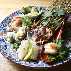 魚の藁焼き7種盛り合わせ