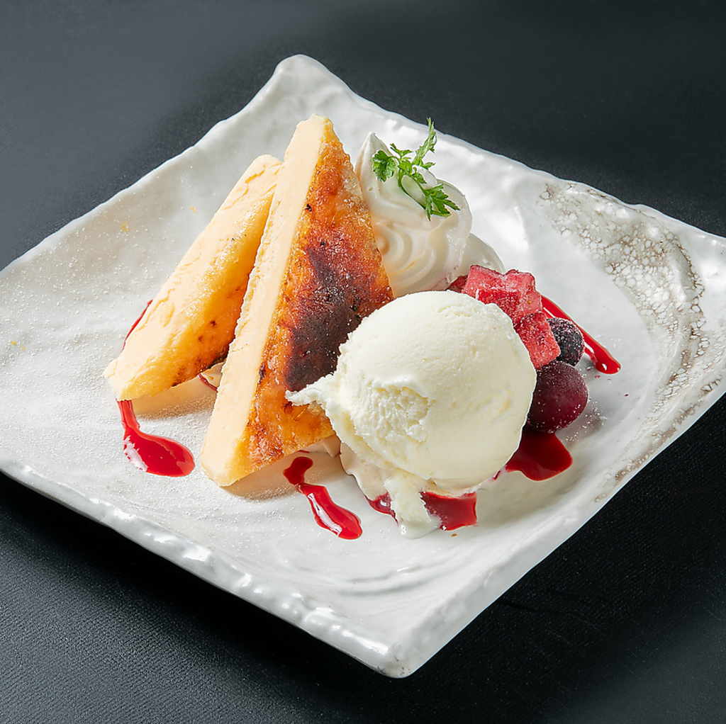 食後のデザートは『自家製カタラーナ』がオススメ♪