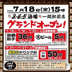 格安ビールと鉄鍋餃子 3 6 5酒場 一関駅前店のおすすめ料理1