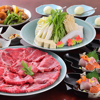 牛しゃぶしゃぶ2時間食べ飲み放題付きコース5000円～！