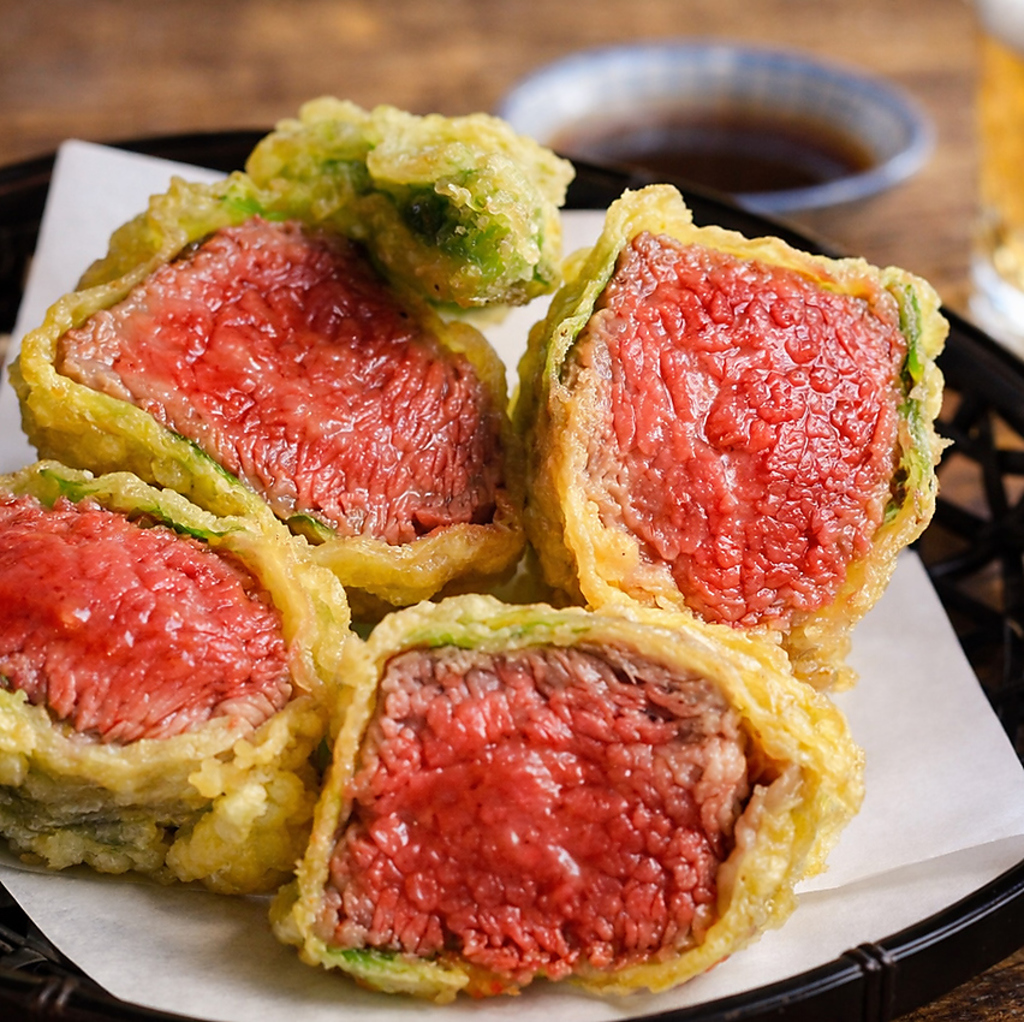 大人気！特選牛の赤身天ぷら！