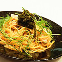 シラスとがごめ昆布の和風ペペロンチーノ