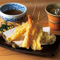 魚介串天4種盛り