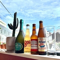 充実！世界のビールや蒸留酒から選べる幅広いドリンク