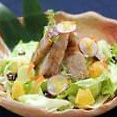 あぐーロース塩焼と旬野菜サラダ