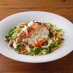 きのこの和風パスタ with炙り明太子おろし