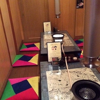 貸切気分でゆったり寛げる掘りごたつ個室を完備◎