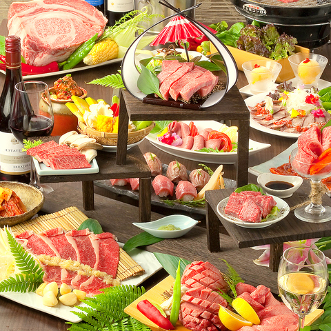 九州産の特選黒毛和牛焼肉を落ち着きのある完全個室で♪肉寿司や逸品料理も多数あり