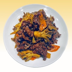 牛肉と舞茸の黒胡椒ソース炒め