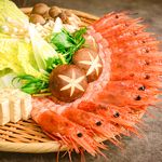 鍋人気NO1！プリップリのエビを使用したエビしゃぶ鍋！単品1680円（1人前）