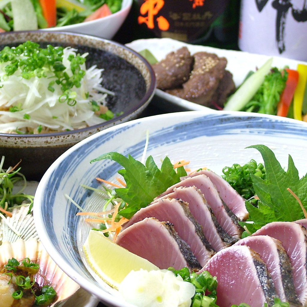 その日獲れたての土佐直送食材がずらりと並ぶコース♪2H飲放付き4000円～！！