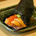 料理メニュー写真&nbsp;小玉名物 生雲丹和牛手巻き