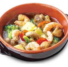 海老とマッシュルームのアヒージョ