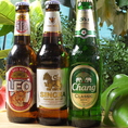 タイにこだわらず、アジア各国のビールを豊富にご用意しております!!