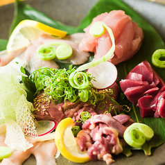 鶏の刺身5種盛り合わせ