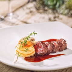 お肉料理もソースにこだわりご提供