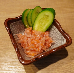 梅水晶の明太子和え
