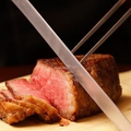 料理メニュー写真 和牛塊肉のステーキ　1g