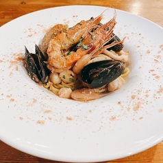 【オイル】魚介のペペロンチーノ