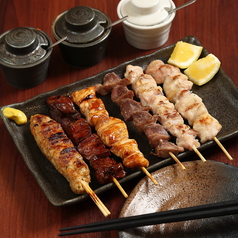 珍しい部位の焼き鳥もご提供